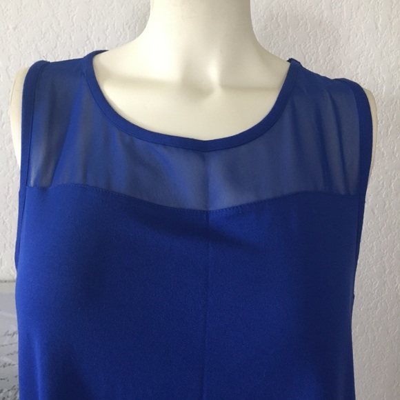 Vince Camuto Sleeveless Blouse Blue/ Med - Picture 2 of 11